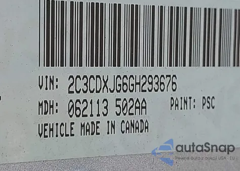 2016 Dodge Charger Sxt z USA, uszkodzony, nr VIN 2C3CDXJG6GH293676